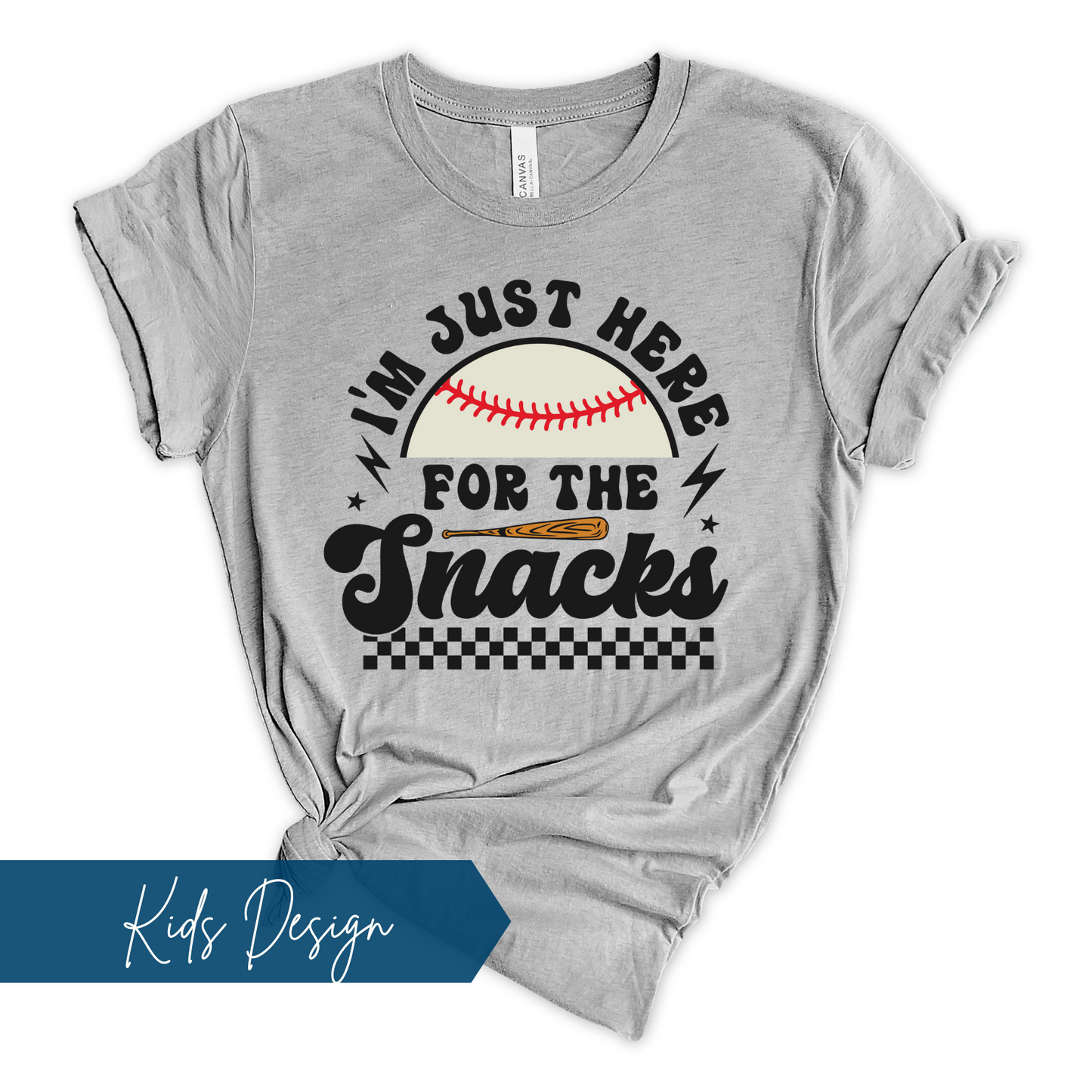 Here For Snacks Baseball