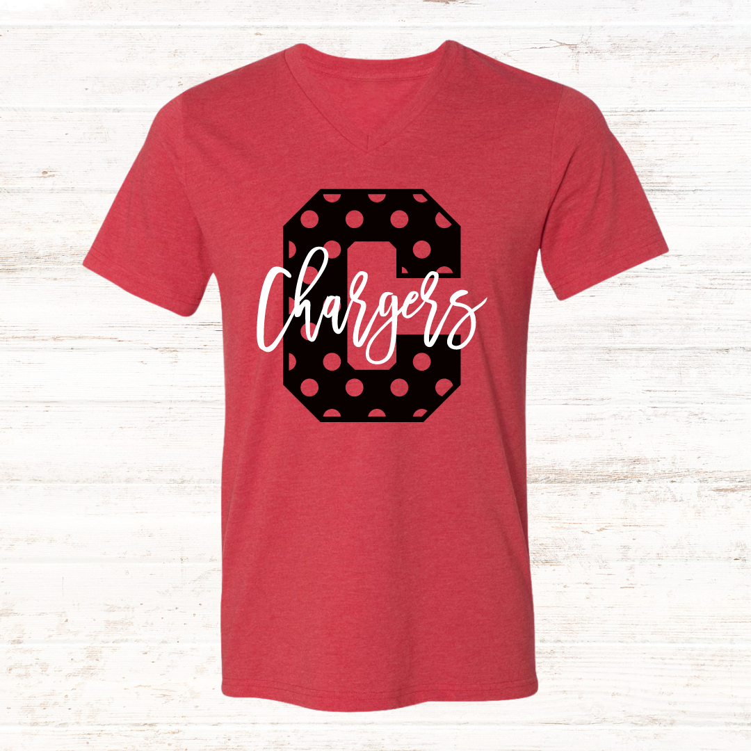 Chargers Polka Dot: Red