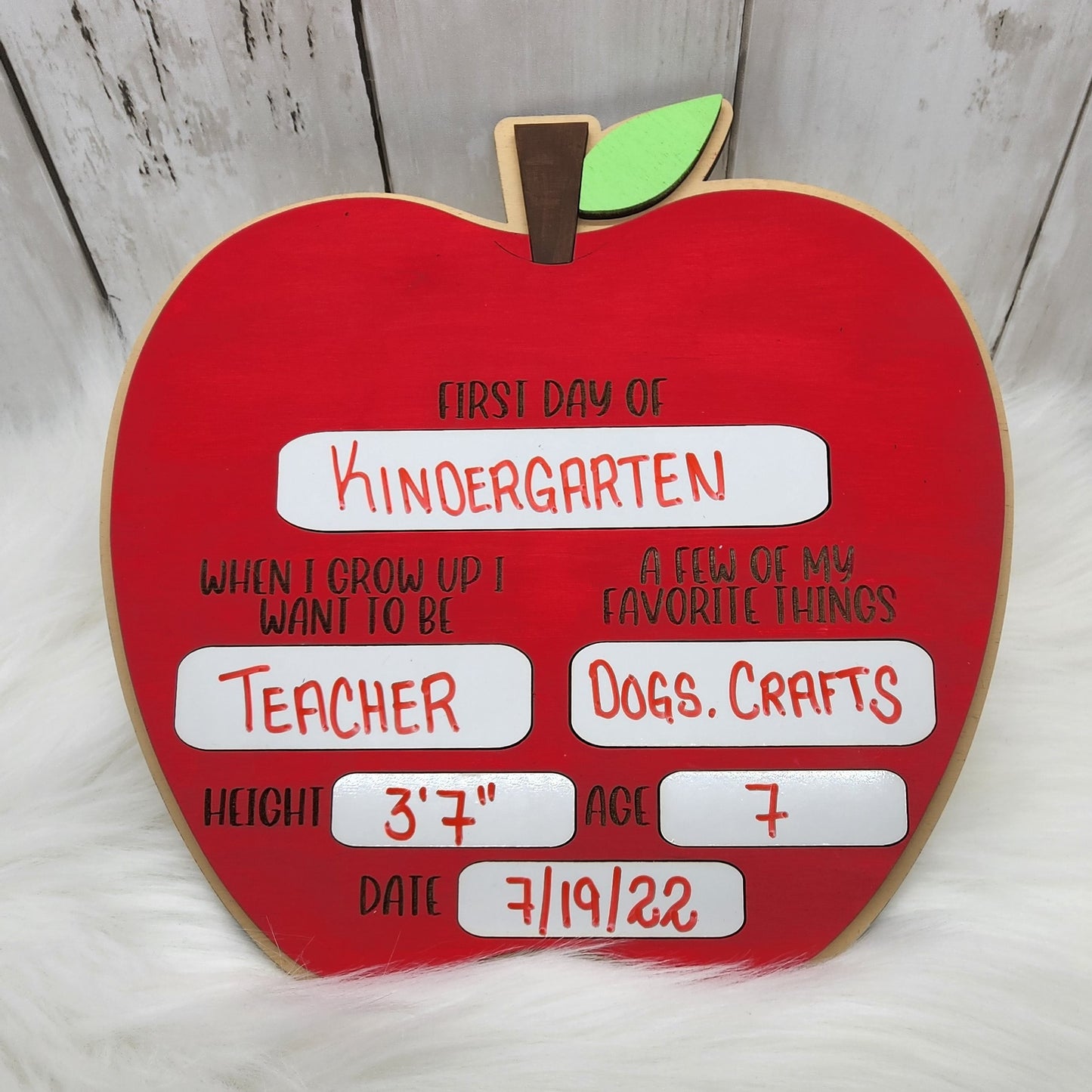 Apple First Day of School Sign