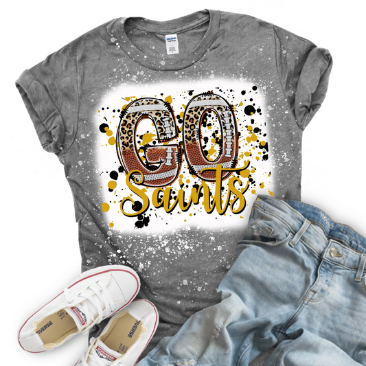 Saints Football Bleached
