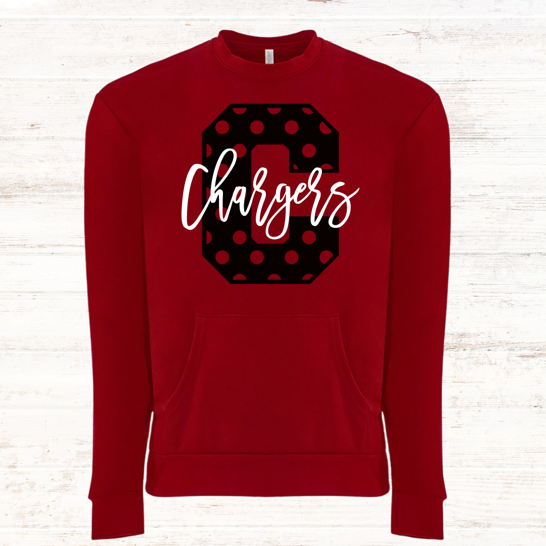 Chargers Polka Dot: Red