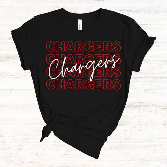 Chargers Typography: Black