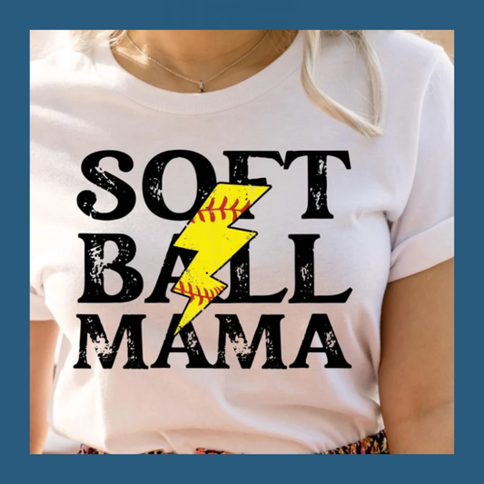 Softball Lightning Bolt