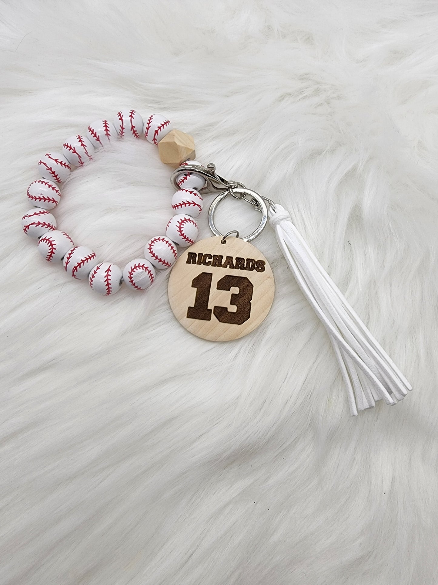 Sports Wooden Bead Bracelets