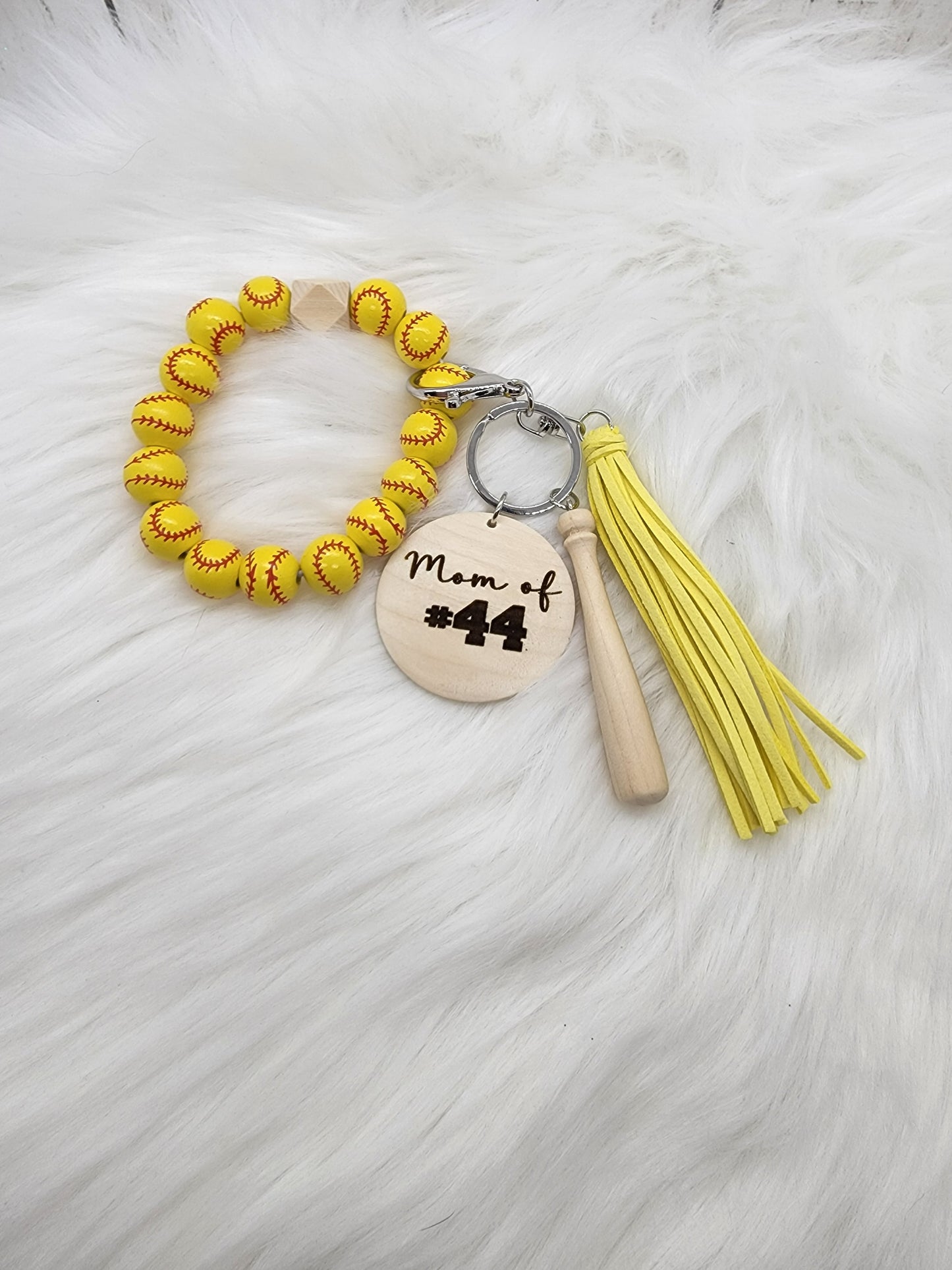 Sports Wooden Bead Bracelets