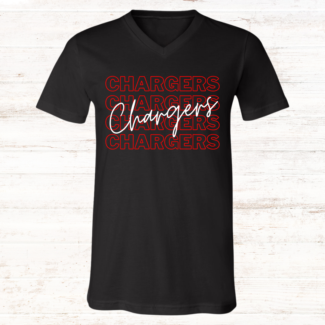 Chargers Typography: Black