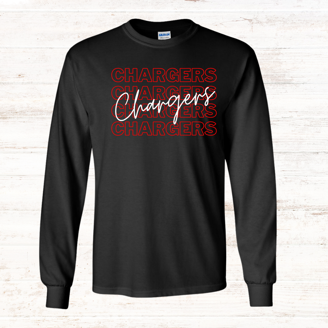 Chargers Typography: Black