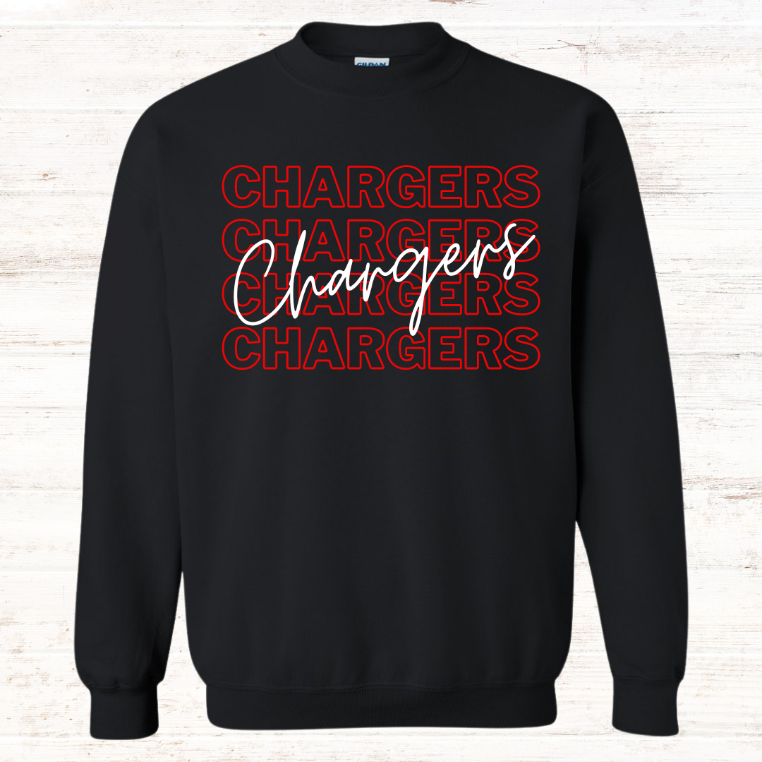 Chargers Typography: Black