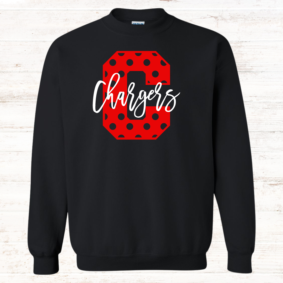 Chargers Polka Dot: Black