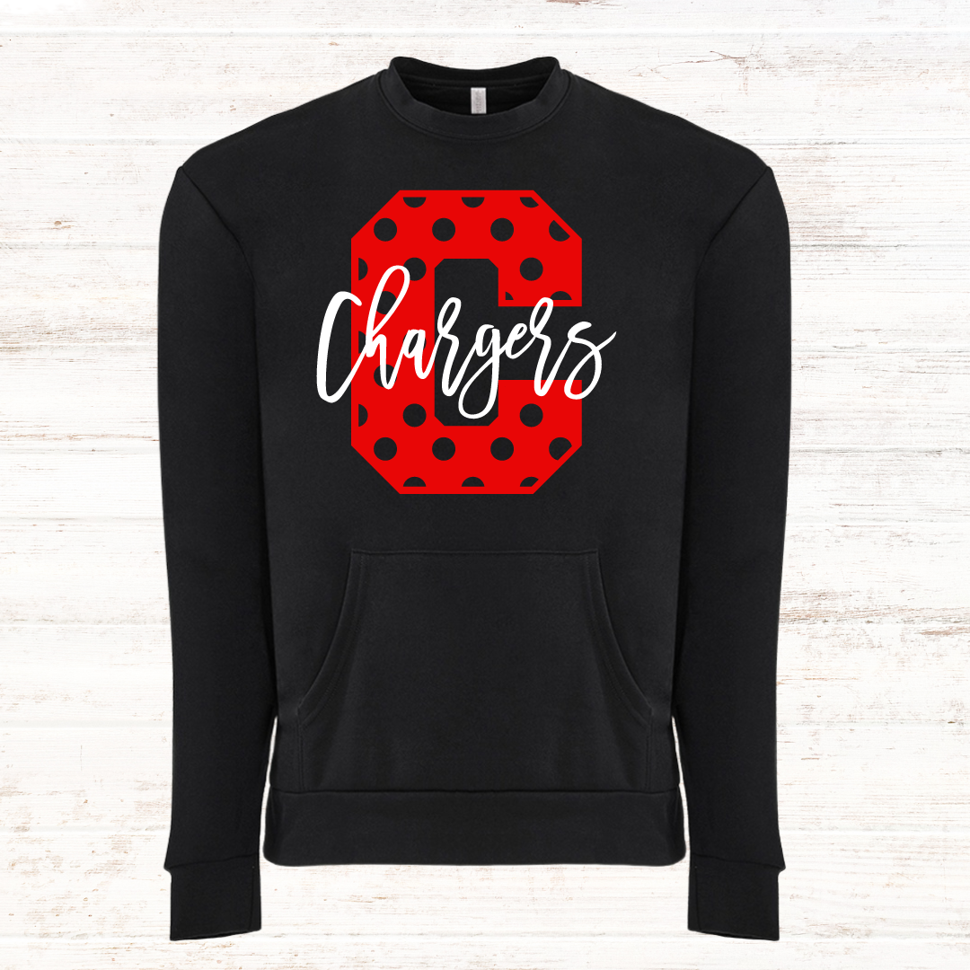 Chargers Polka Dot: Black