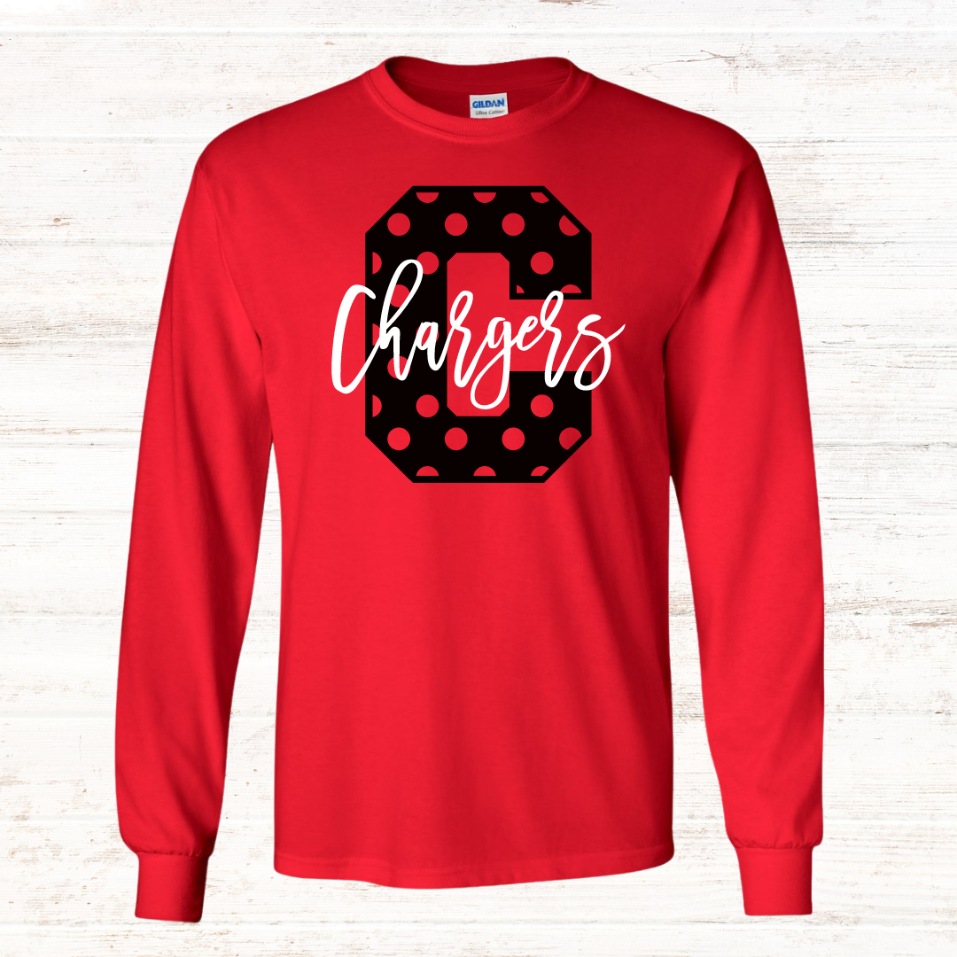 Chargers Polka Dot: Red