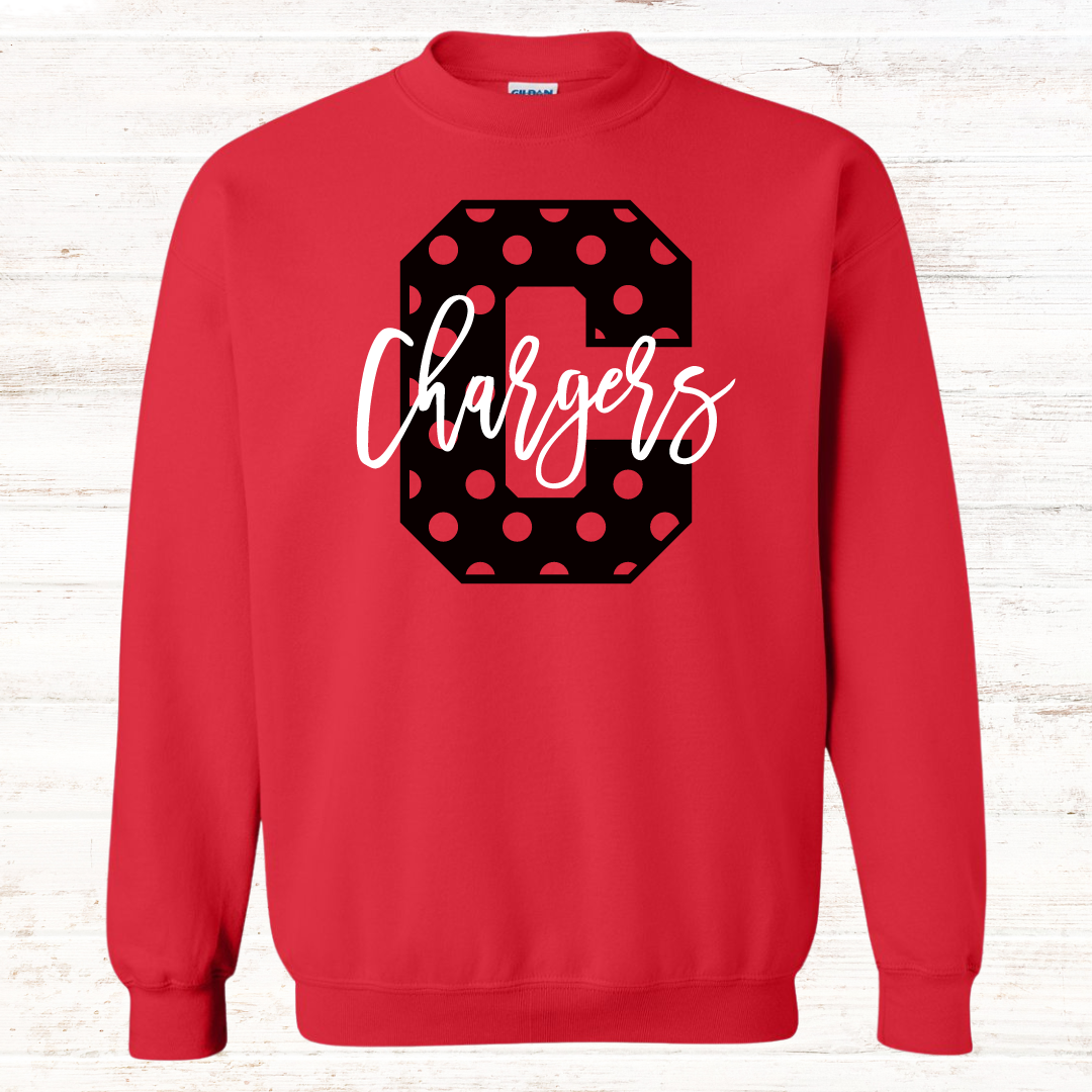 Chargers Polka Dot: Red