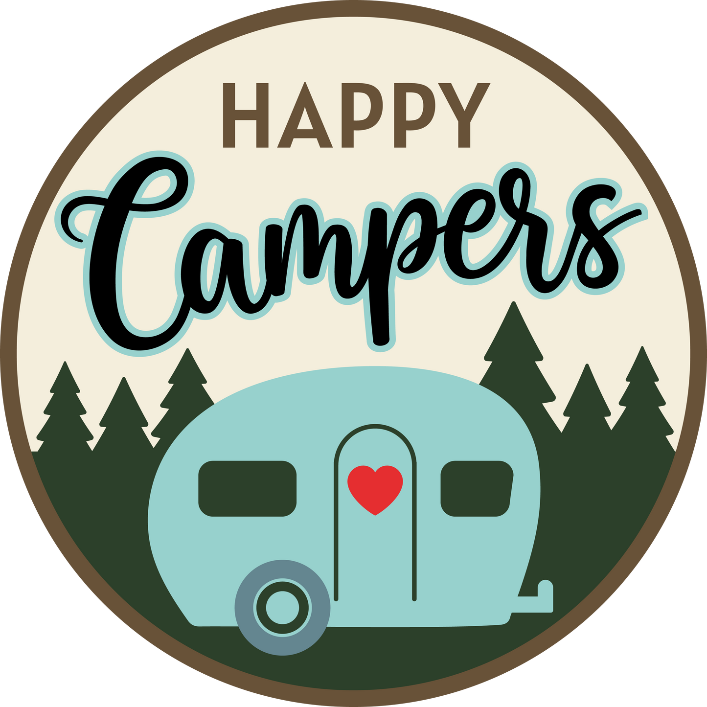 Happy Campers Door Sign