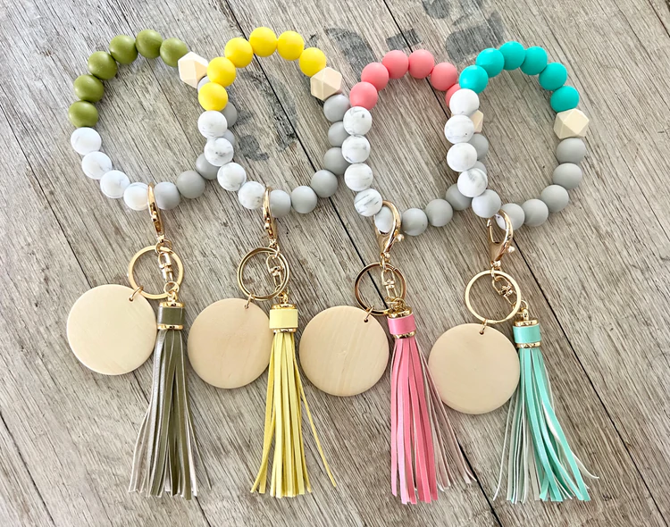 Marble Silicone Beads Wristlet