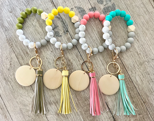 Marble Silicone Beads Wristlet