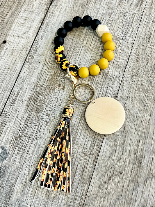 Sunflower Silicone Beads Wristlet
